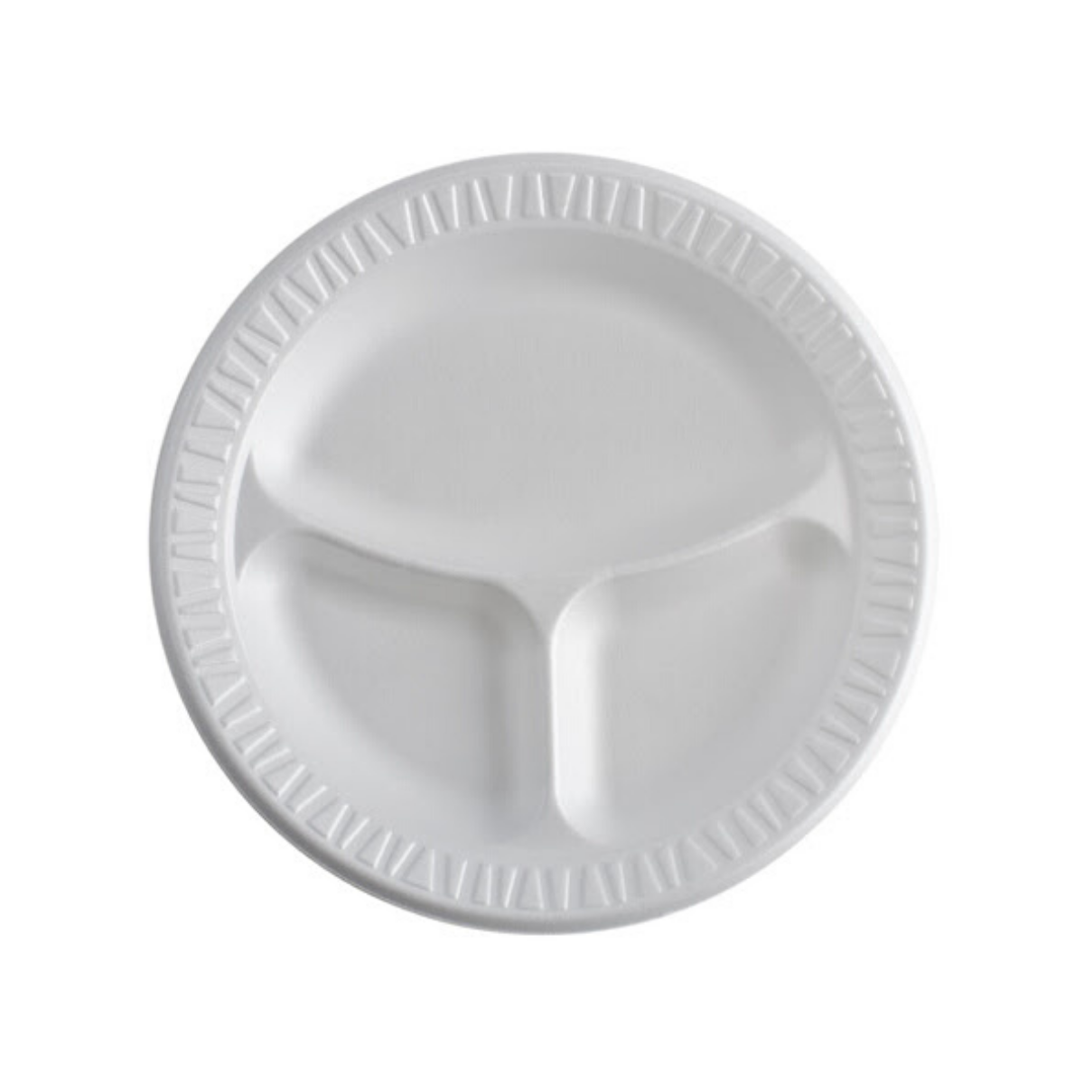 Telman Hefty Heavy Duty 3Section Styrofoam Plate 10 1/4 in